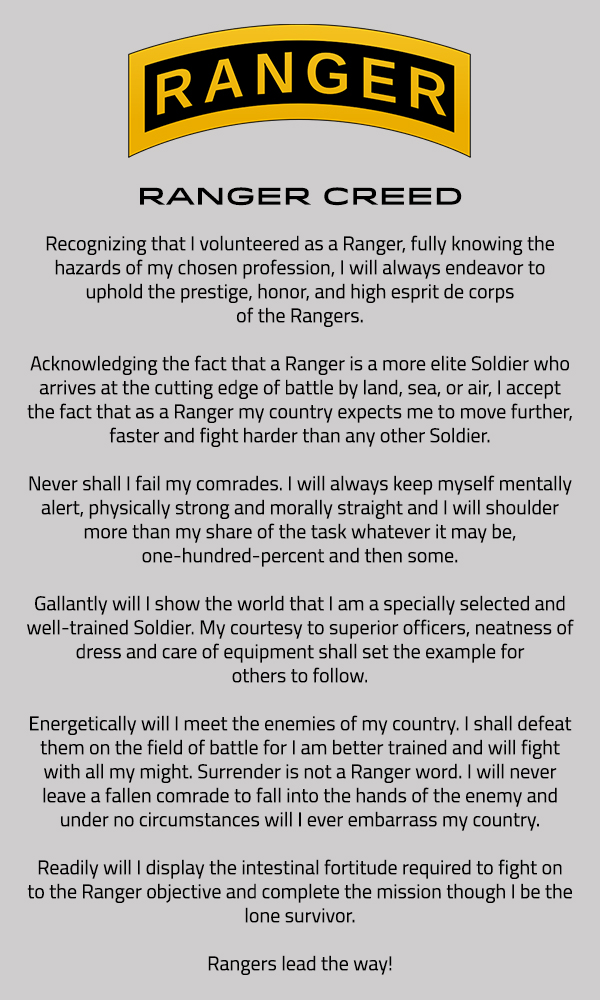 Rangers Creed