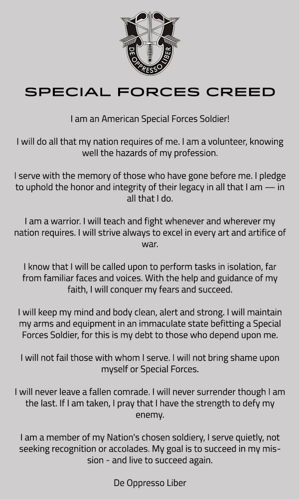 Special Ops Creed